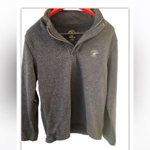 Beverly Hills Polo Club 1/4 Zip Pullover Black Long Sleeve Sweater Men Small